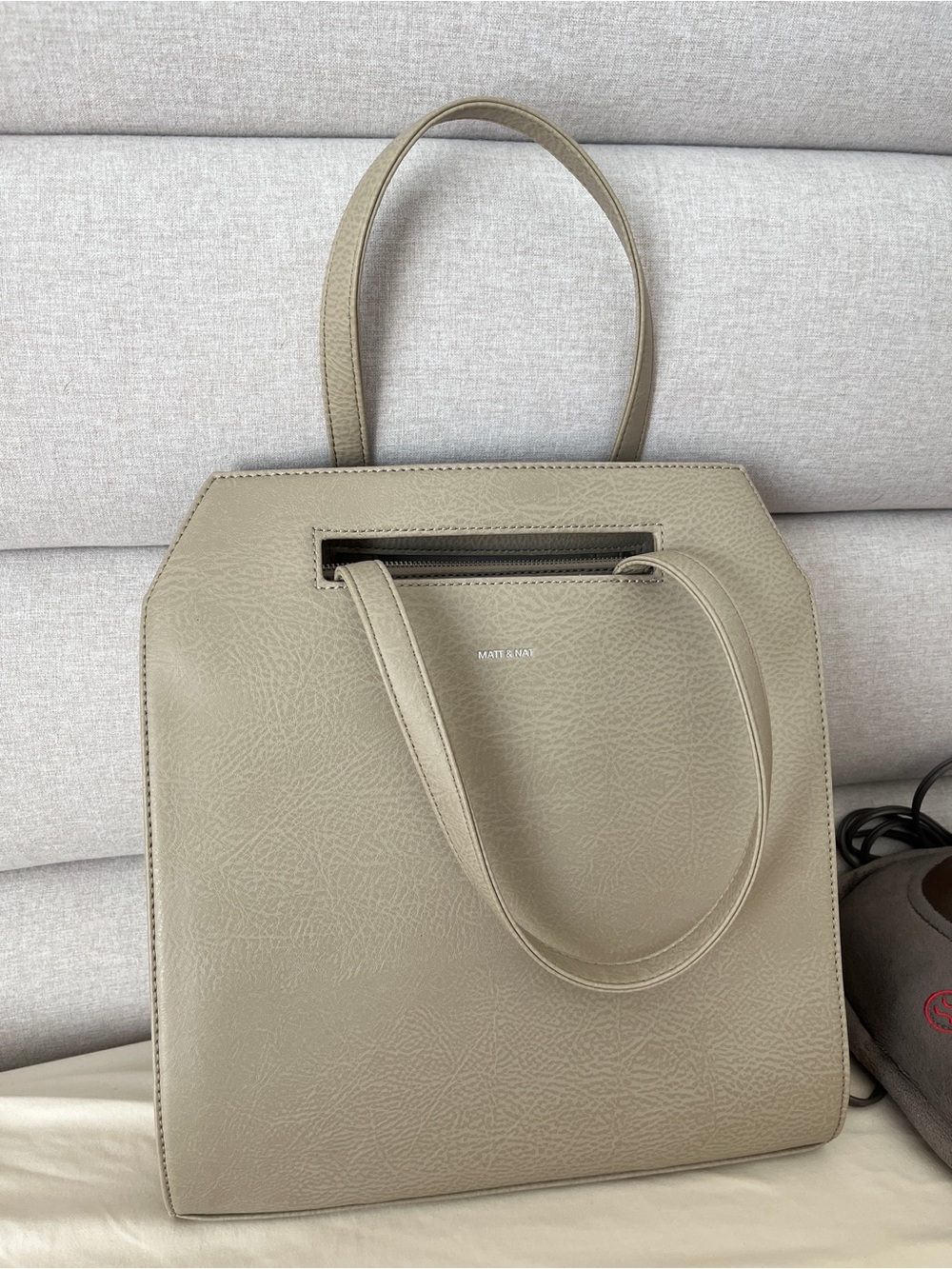 Matt & Nat Olive Taupe Structured Tote